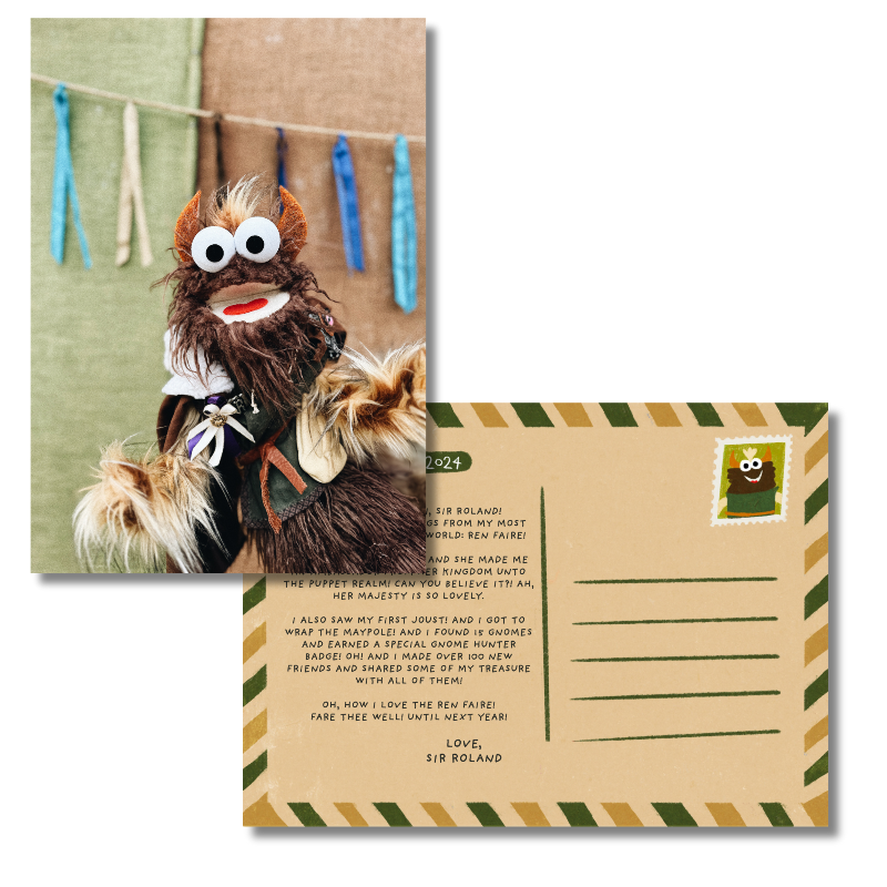 April 2024 - Roland at the Ren Faire - Exclusive Patreon Postcard