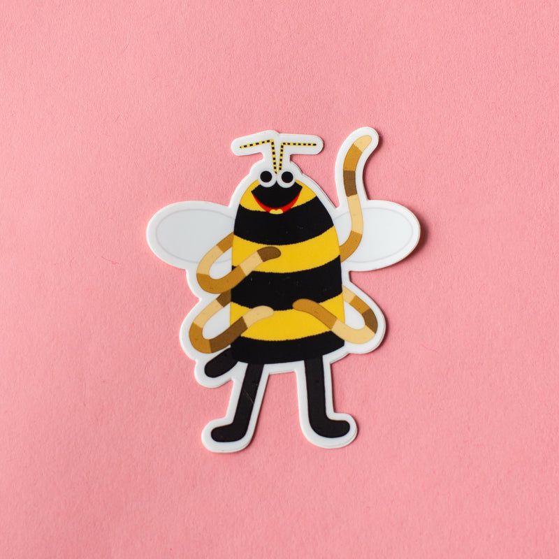 Greg The Wasp Die-Cut Vinyl Sticker