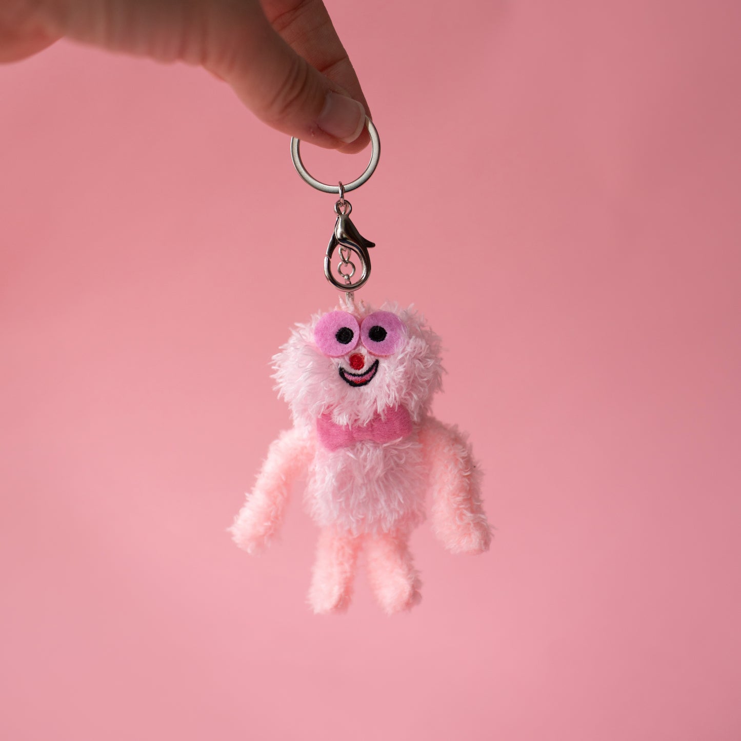 Puny Pinky Plushie Pocket Pal Keychain