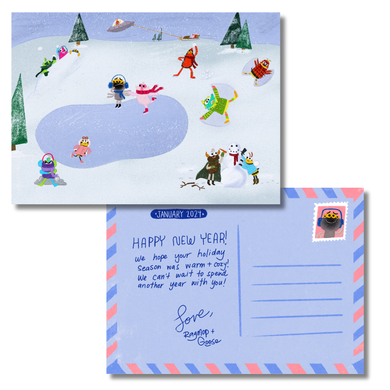 January 2024 - Snow Day - Exclusive Patreon Postcard