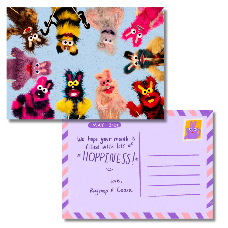 May 2024 - Bunny Invasion - Exclusive Patreon Postcard