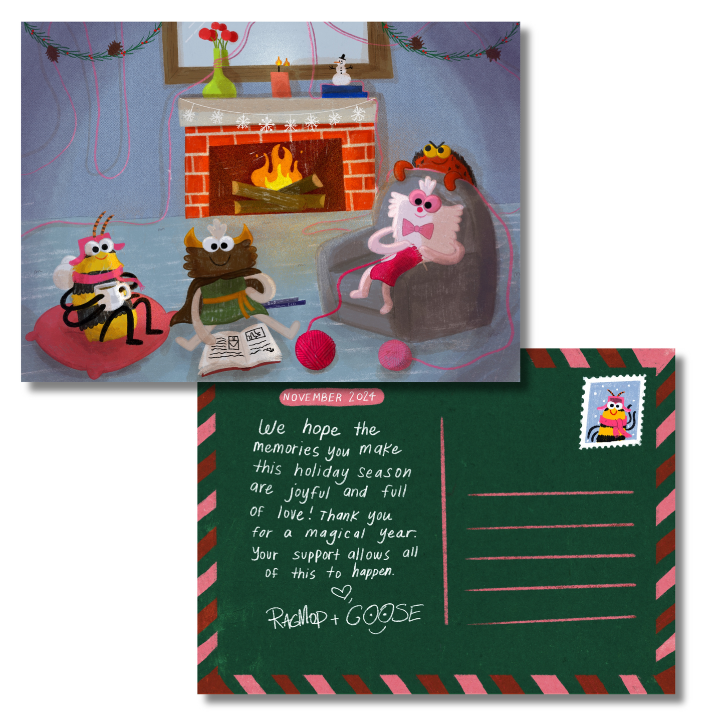 November 2024 - Cozy Night In - Exclusive Patreon Postcard