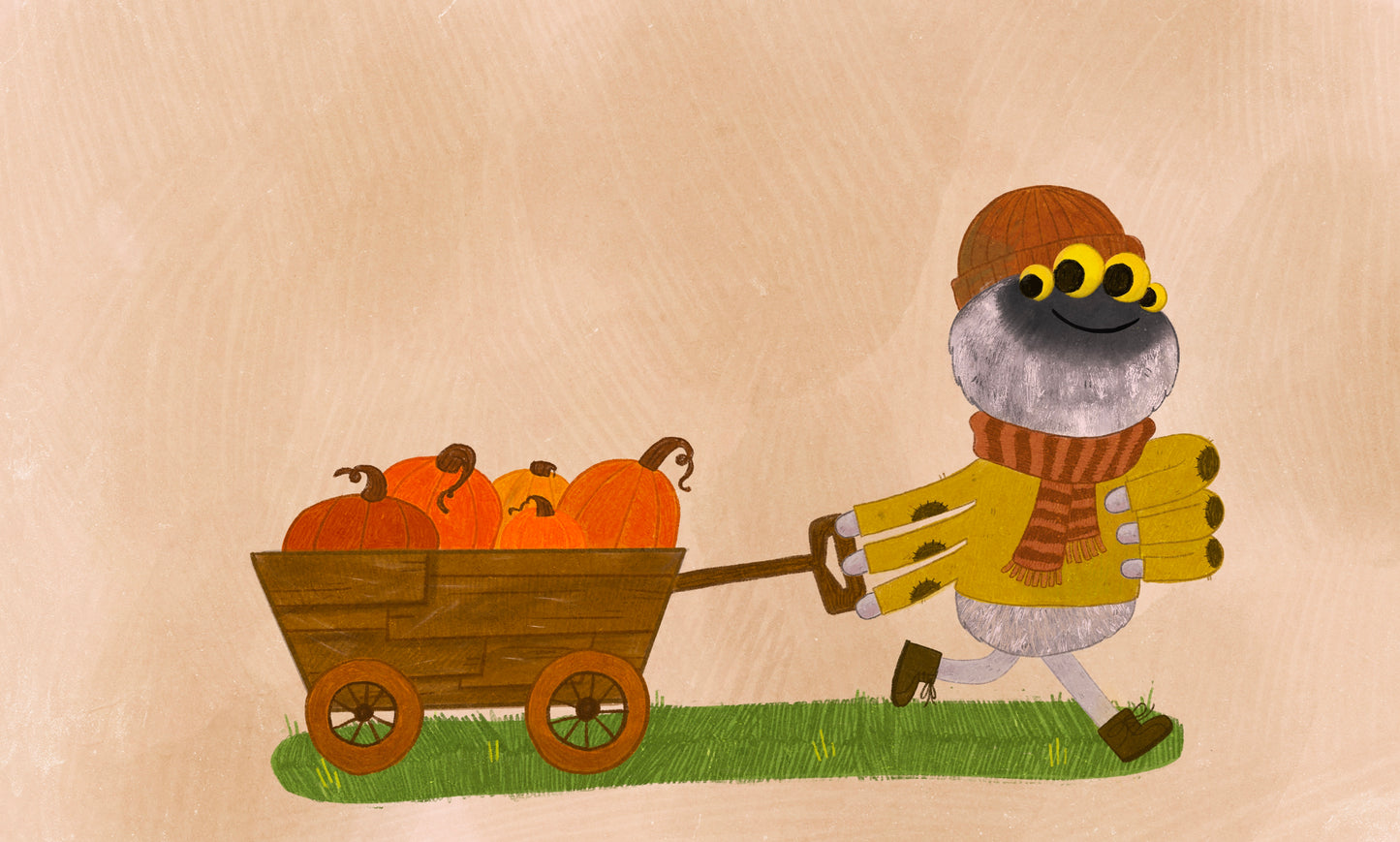 2025 October Postcard - Pluto's Pumpkin Patch - Patreon Exclusive