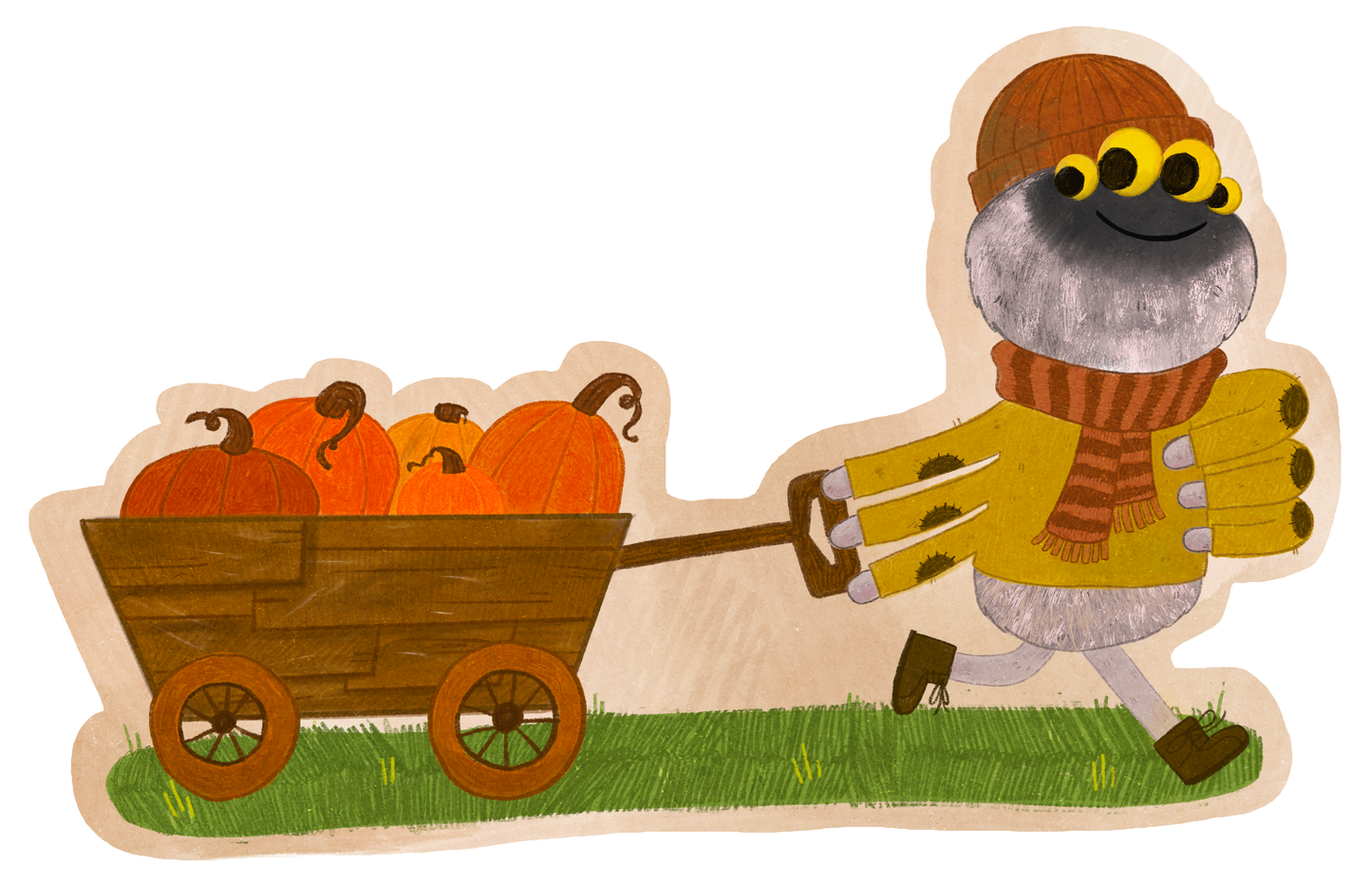 2025 October Sticker- Pluto's Pumpkin Patch - Patreon Exclusive