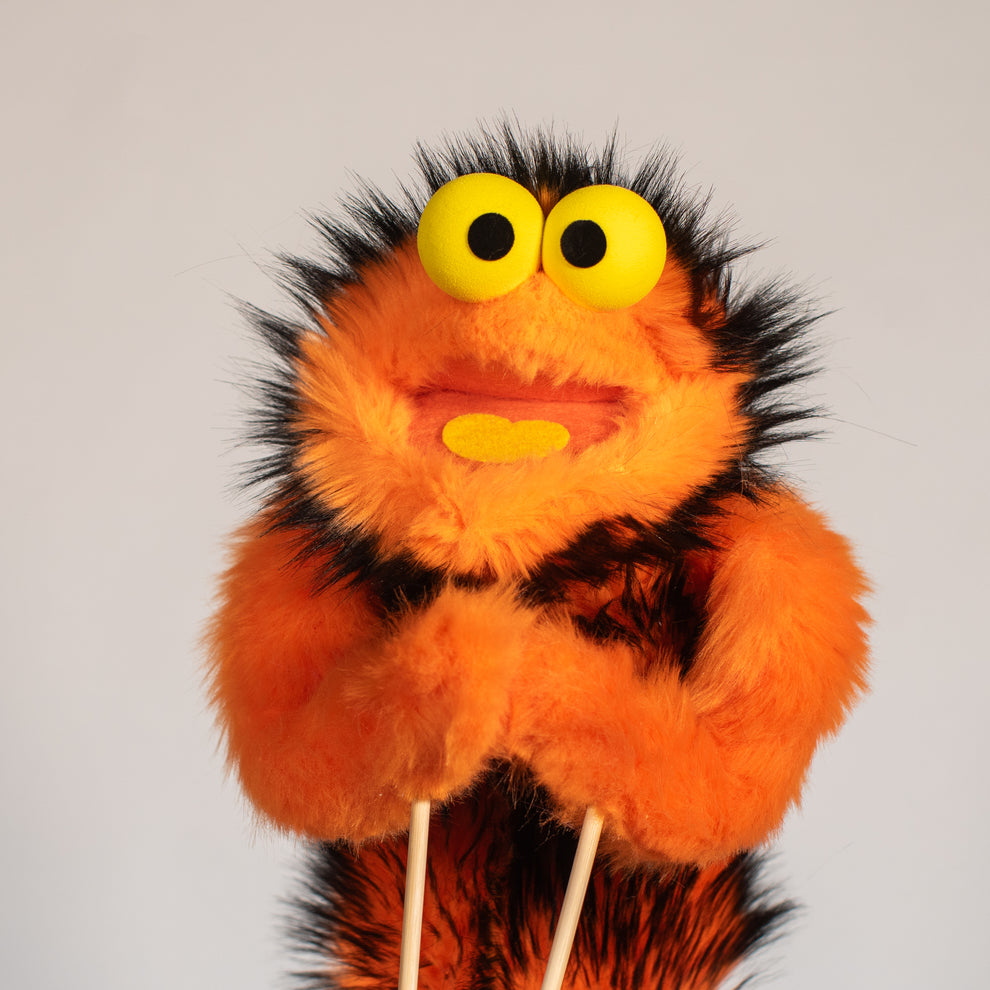 Orange Diablo - Hand & Rod Puppet – Ragmop & Goose