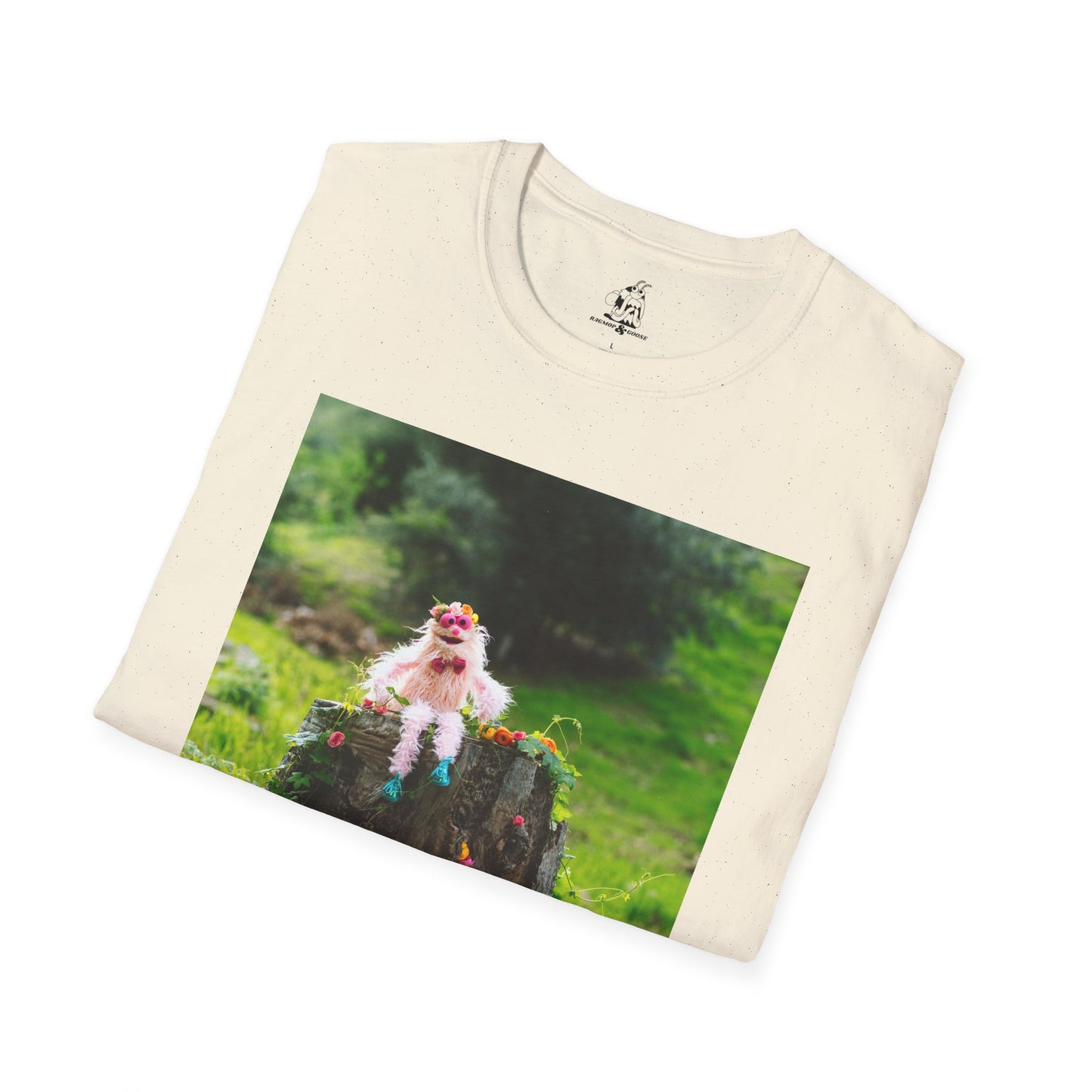 Pinky In Flowers T-Shirt (Adult Unisex)