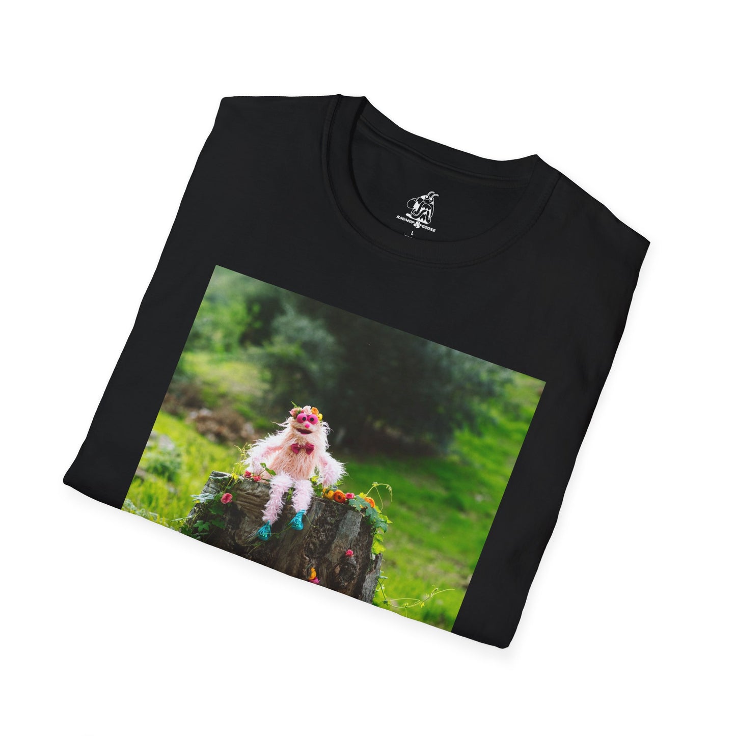 Pinky In Flowers T-Shirt (Adult Unisex)
