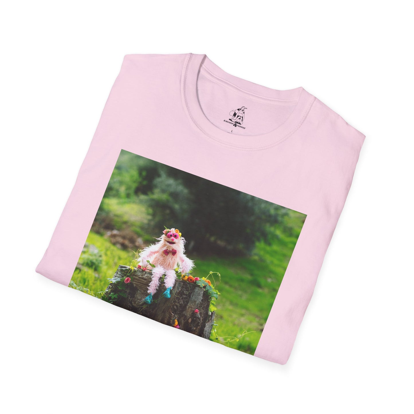 Pinky In Flowers T-Shirt (Adult Unisex)