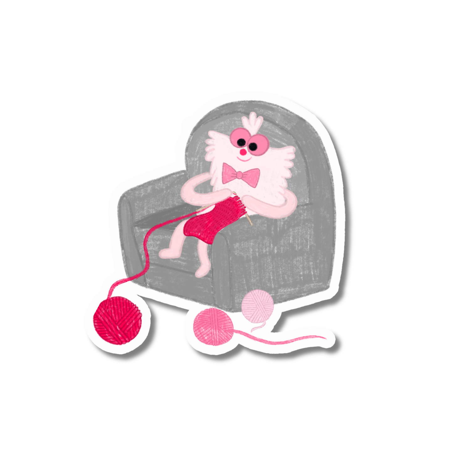 November 2024 - Pinky Knitting - Exclusive Patreon Sticker
