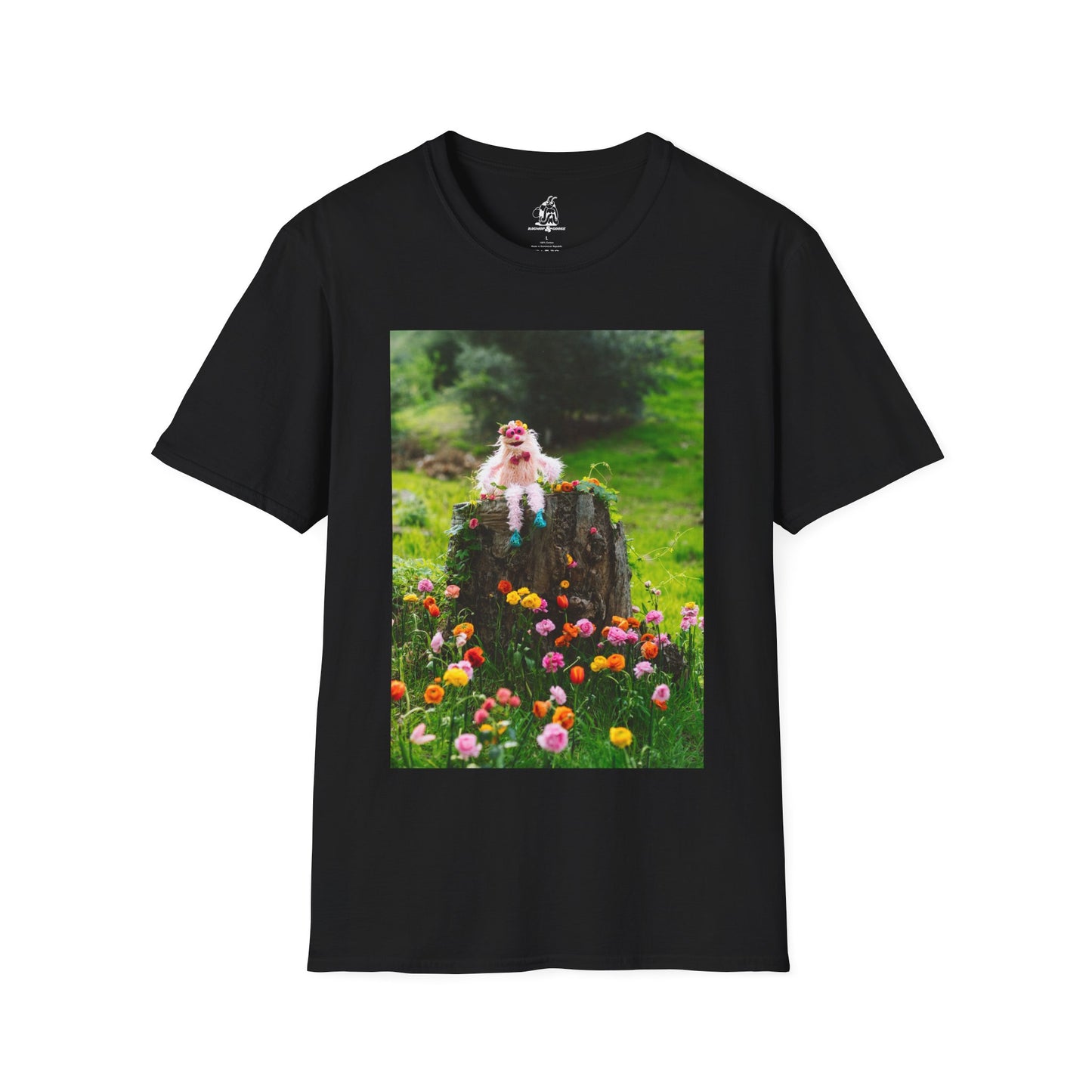 Pinky In Flowers T-Shirt (Adult Unisex)