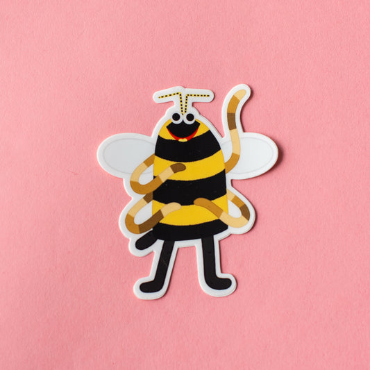 Greg The Wasp Die-Cut Vinyl Sticker