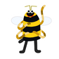 Greg The Wasp Die-Cut Vinyl Sticker