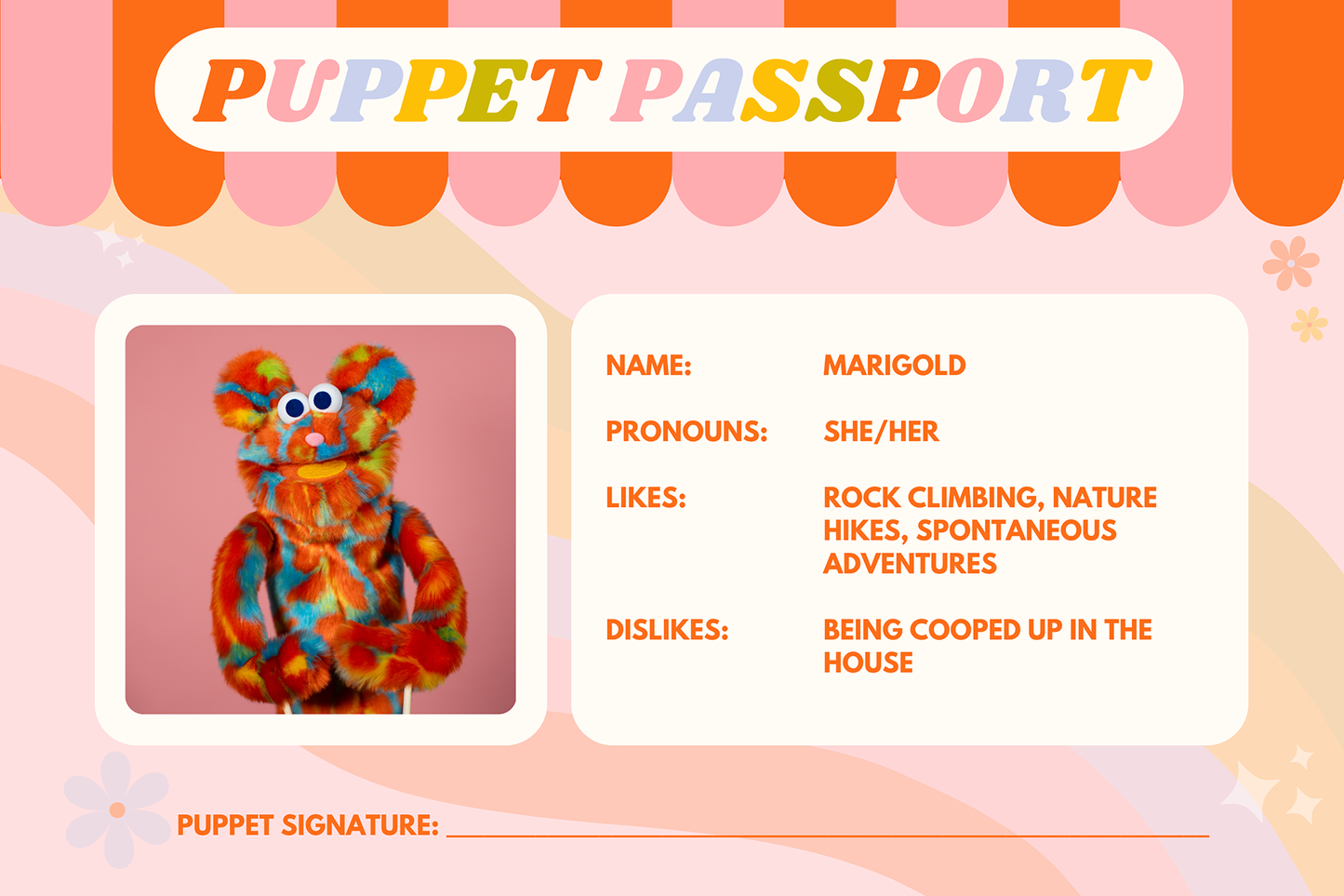 Marigold - Hand & Rod  Puppet