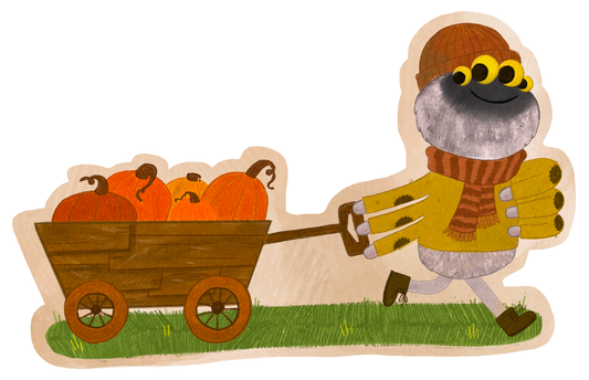 2025 October Sticker- Pluto's Pumpkin Patch - Patreon Exclusive