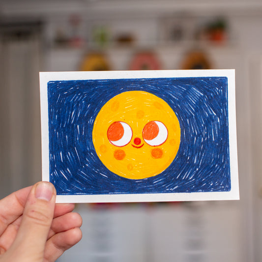 Happy Moon - Original Illustration