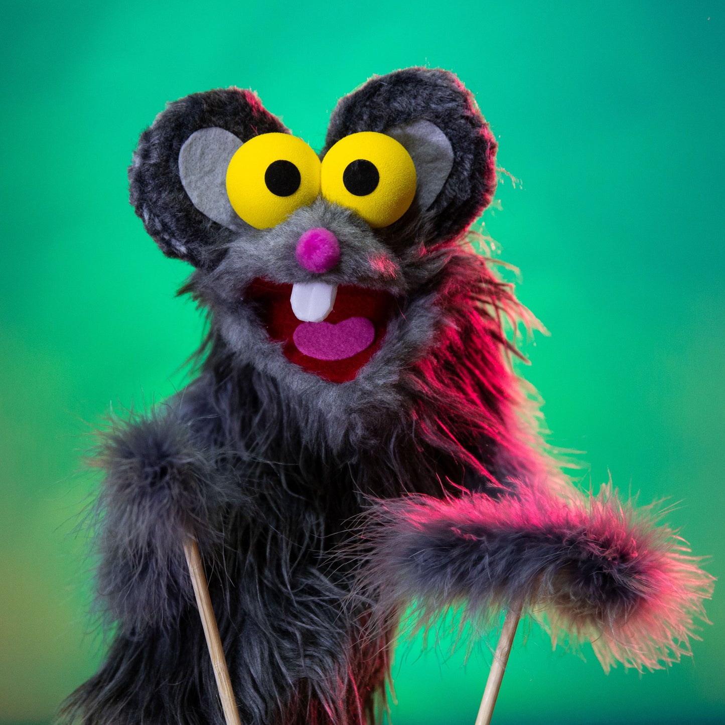 Frankie The Rat - Hand & Rod  Puppet