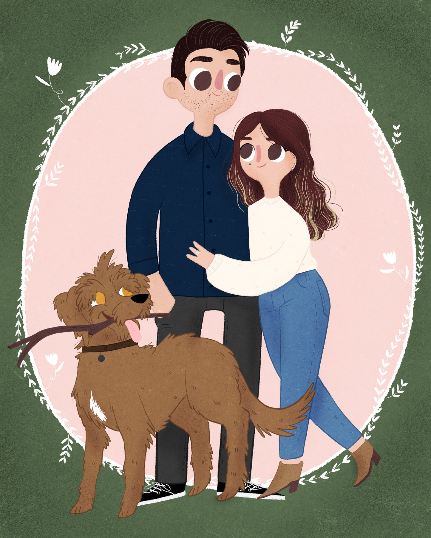 Custom Commission Family/Couple/Sibling/Best Friend/Pet Portrait Illustration Gift