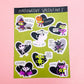 Halloweenie Valentines - Jumbo Sticker Sheet