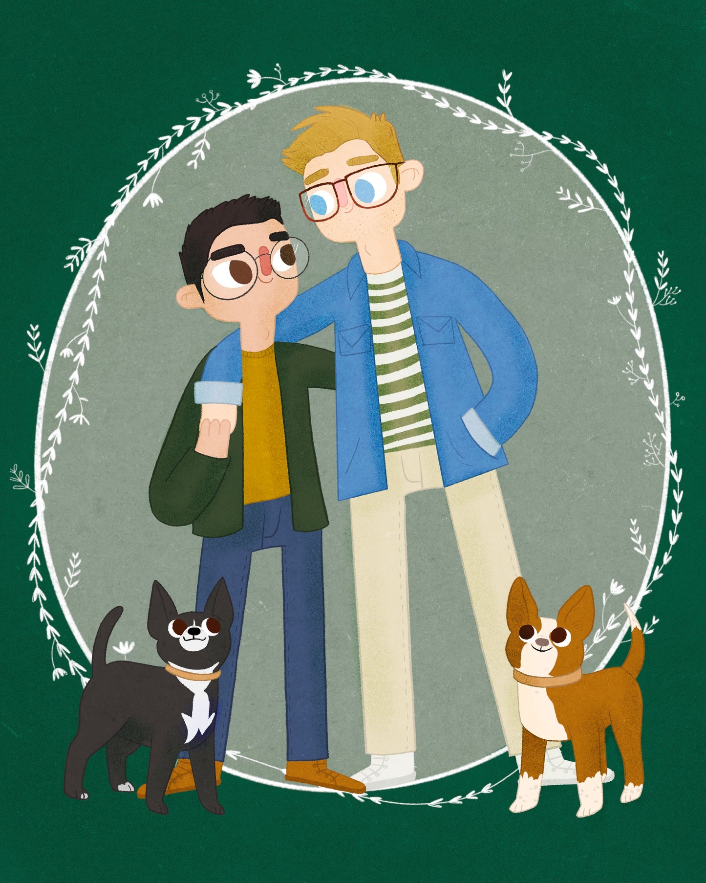 Custom Commission Family/Couple/Sibling/Best Friend/Pet Portrait Illustration Gift
