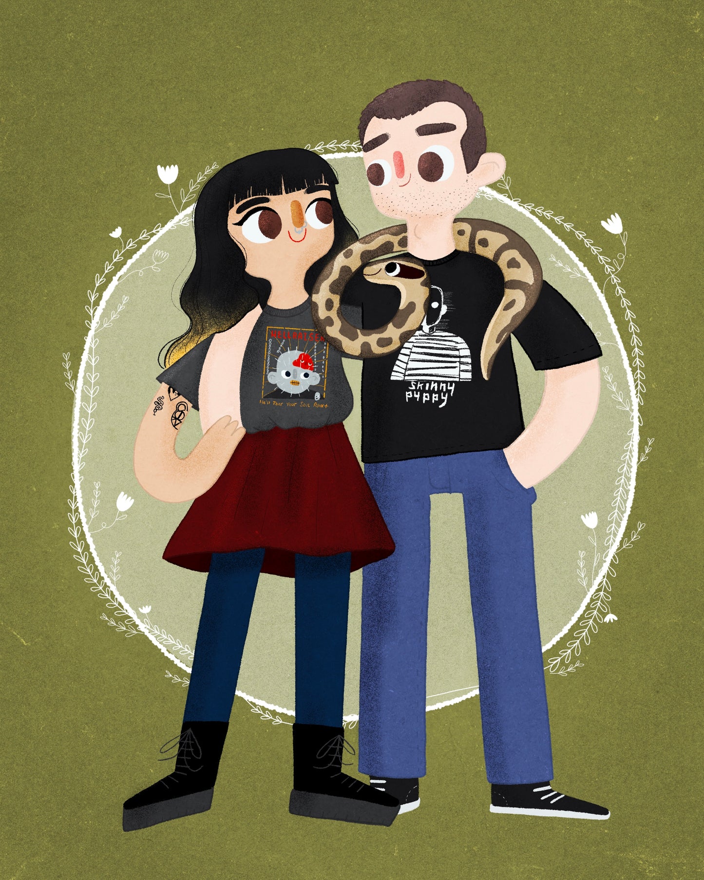 Custom Commission Family/Couple/Sibling/Best Friend/Pet Portrait Illustration Gift