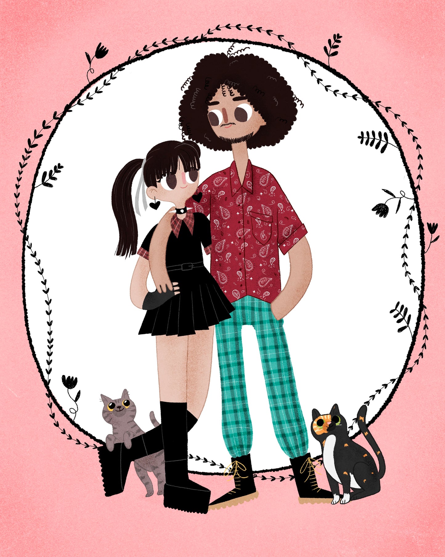 Custom Commission Family/Couple/Sibling/Best Friend/Pet Portrait Illustration Gift