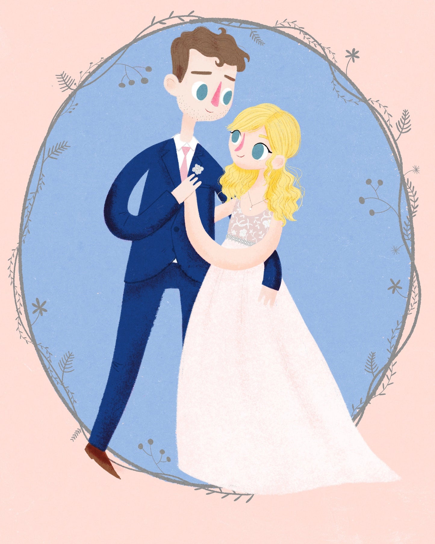 Custom Commission Family/Couple/Sibling/Best Friend/Pet Portrait Illustration Gift