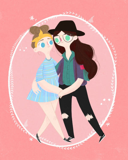 Custom Commission Family/Couple/Sibling/Best Friend/Pet Portrait Illustration Gift